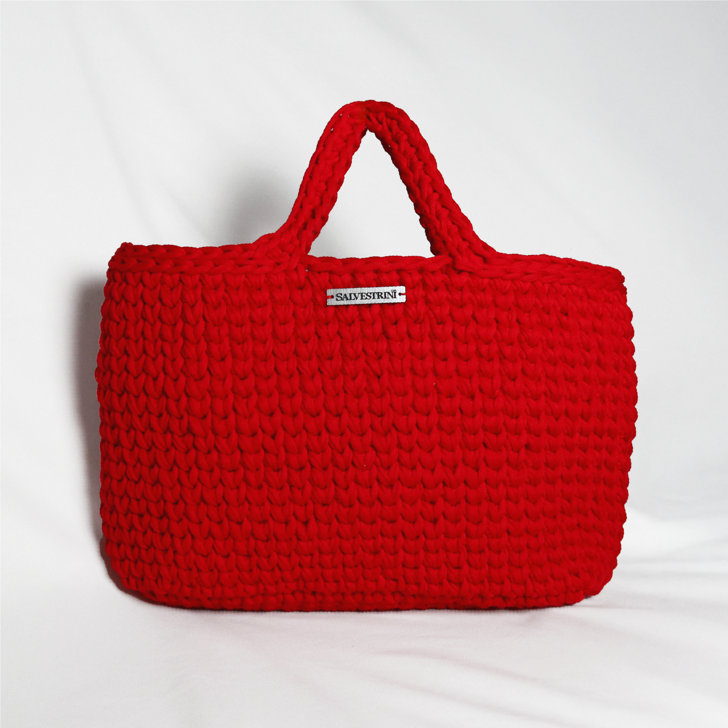 Chili Red Crochet Tote Bag