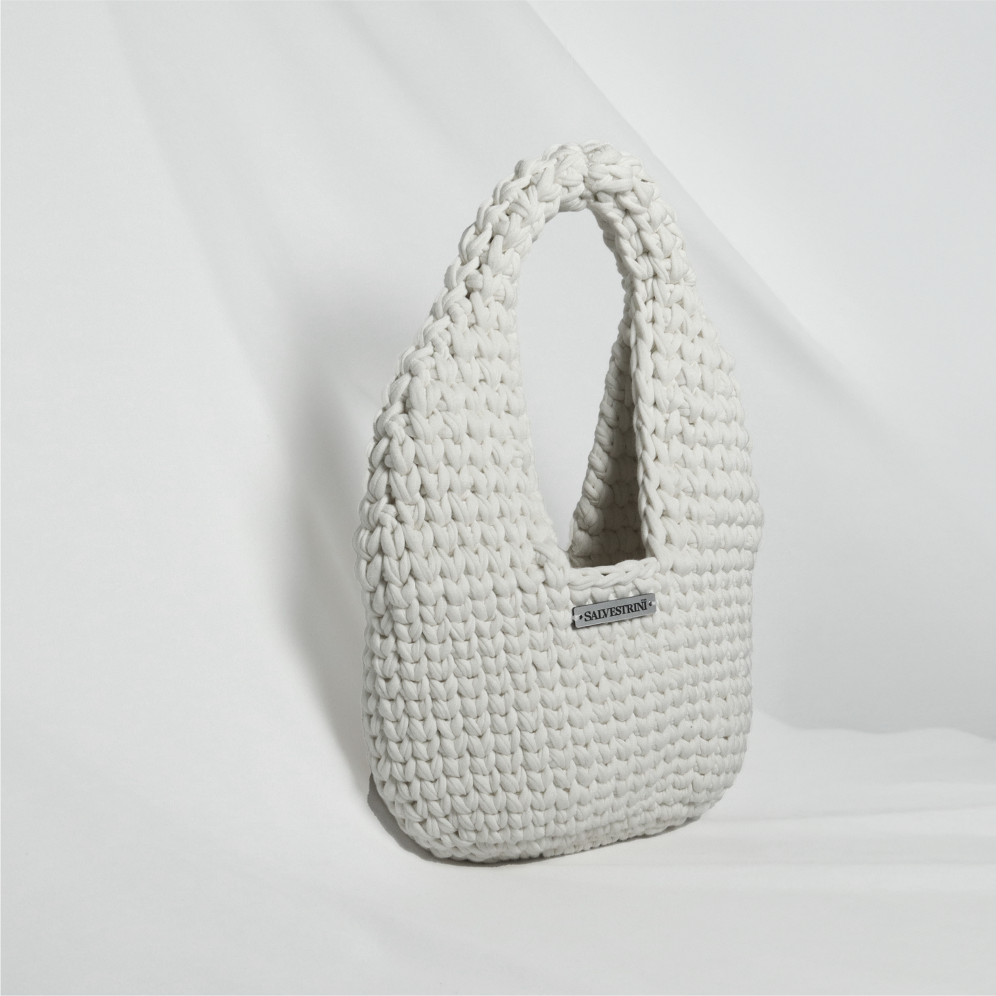 White Crochet Handbag