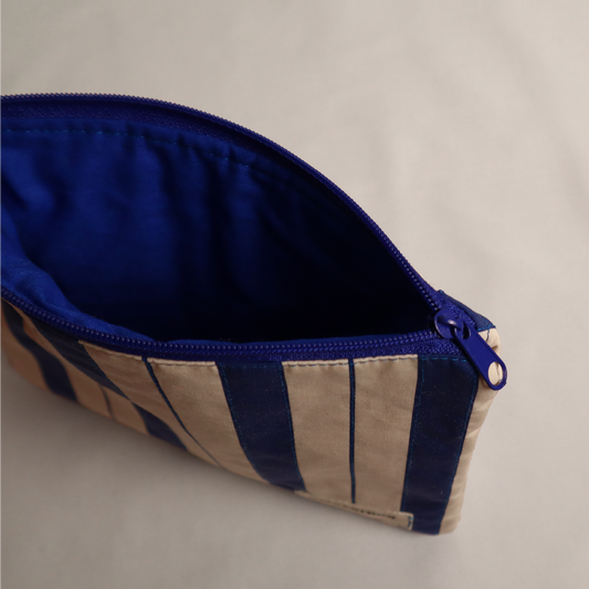 Navy Stripes Mini Pouch