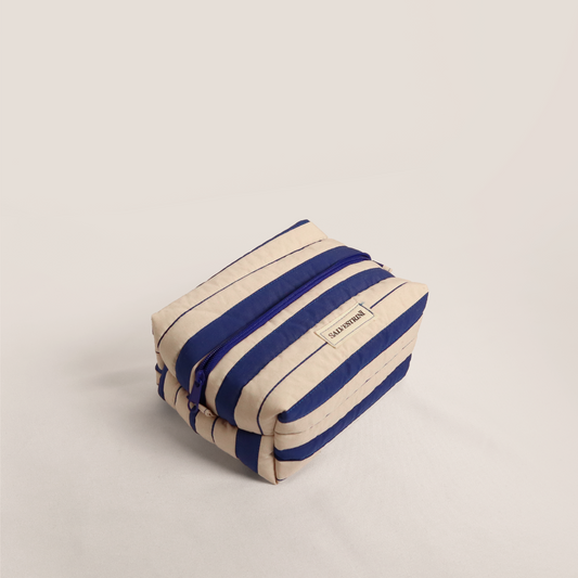 Navy Stripes Cosmetic Bag