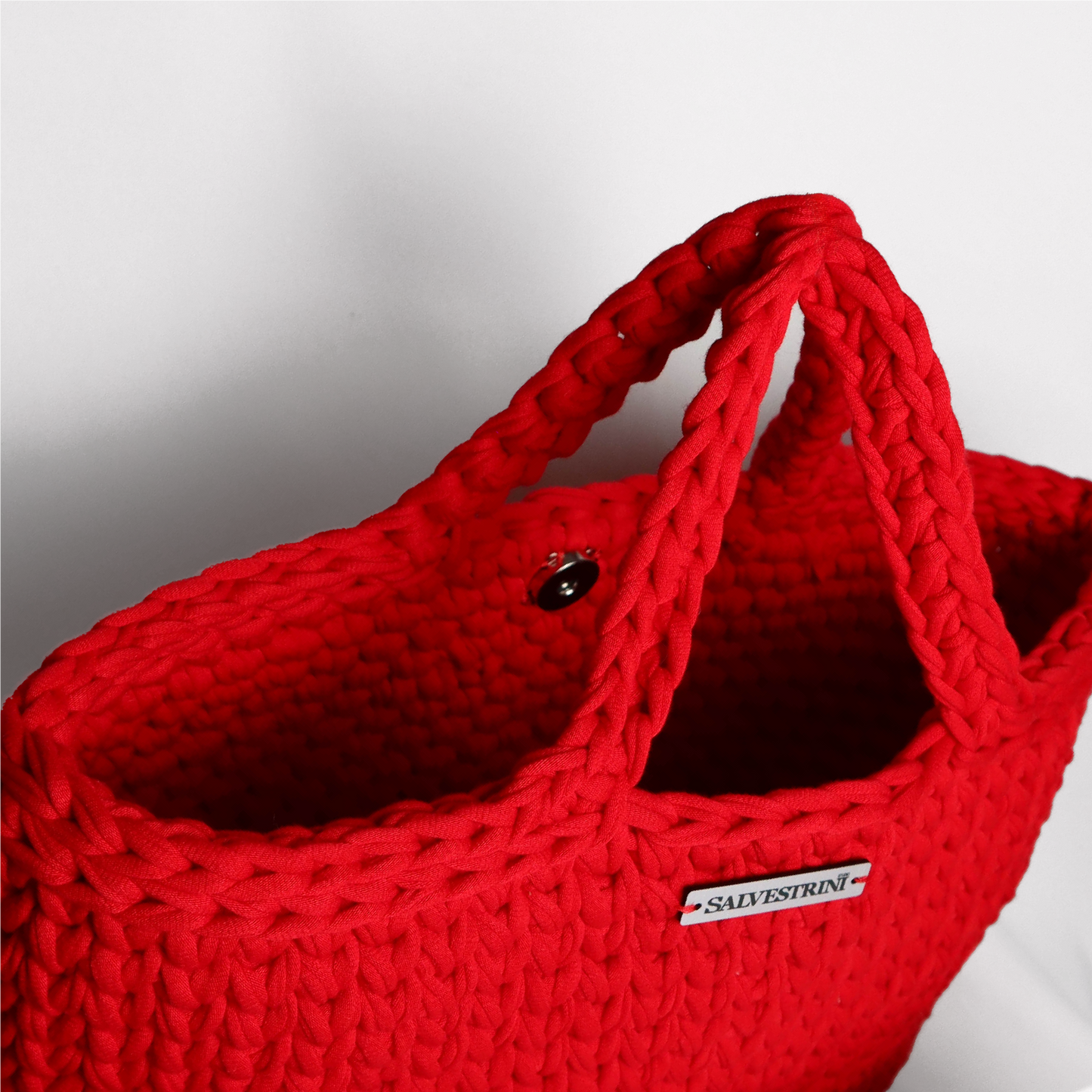 Chili Red Crochet Tote Bag
