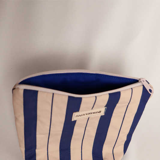 Navy Stripes Standing Pouch