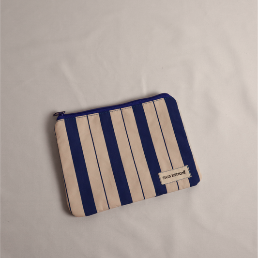 Navy Stripes Mini Pouch